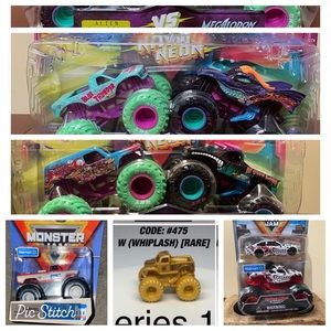 Monster Jam • LOT • mini + neon nitro + Dalmatian + Walmart museum •